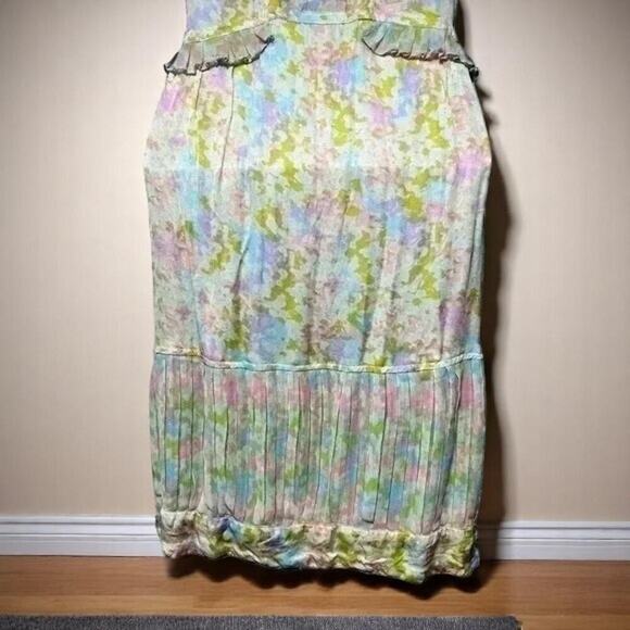 Kimchi Blue Watercolor Pastel Pleated Mini Dress – Size M – Dreamy Cottagecore - Picture 8 of 13